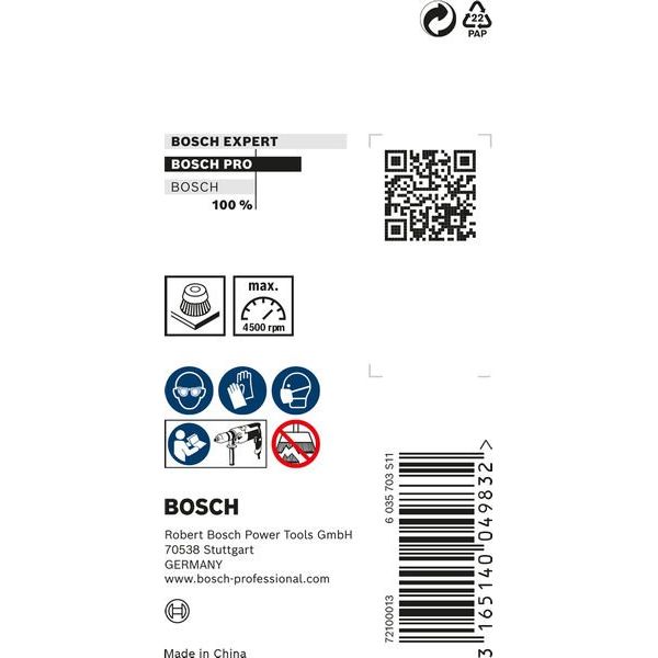 Bosch - Rotierende Drahtbürste PRO Metal clean 2608622022 Topfbürste gerader