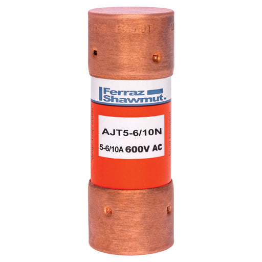 Mersen - Zylindrische Sicherung Sicherungseinsatz AJT5-6/10N 21x57 AC600V 5,6A/T − 10 Stück