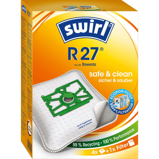 Swirl - Zubehör/Ersatzteile für Bodenpflege Staubbeutel R 27 EcoPor VE4 für Rowenta