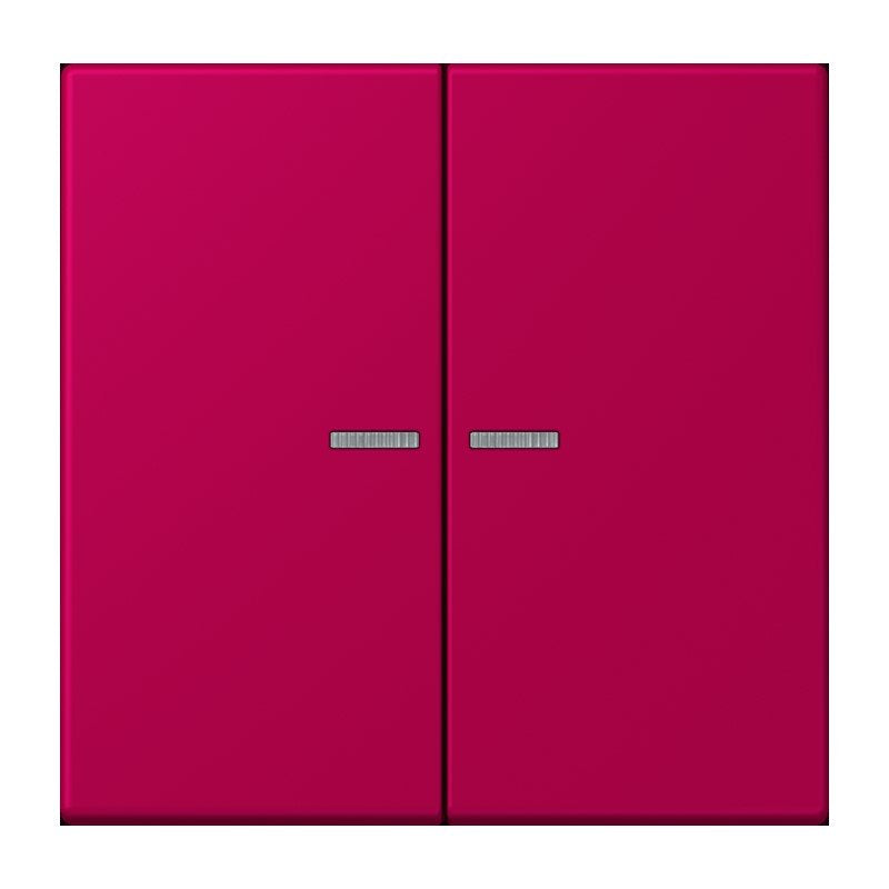 Jung - Abdeckung/Bedienelement für Installationsschalterprogramme Wippe 2fach m. Lichtleiter LC 995 KO5 230 rouge rubia (32101)
