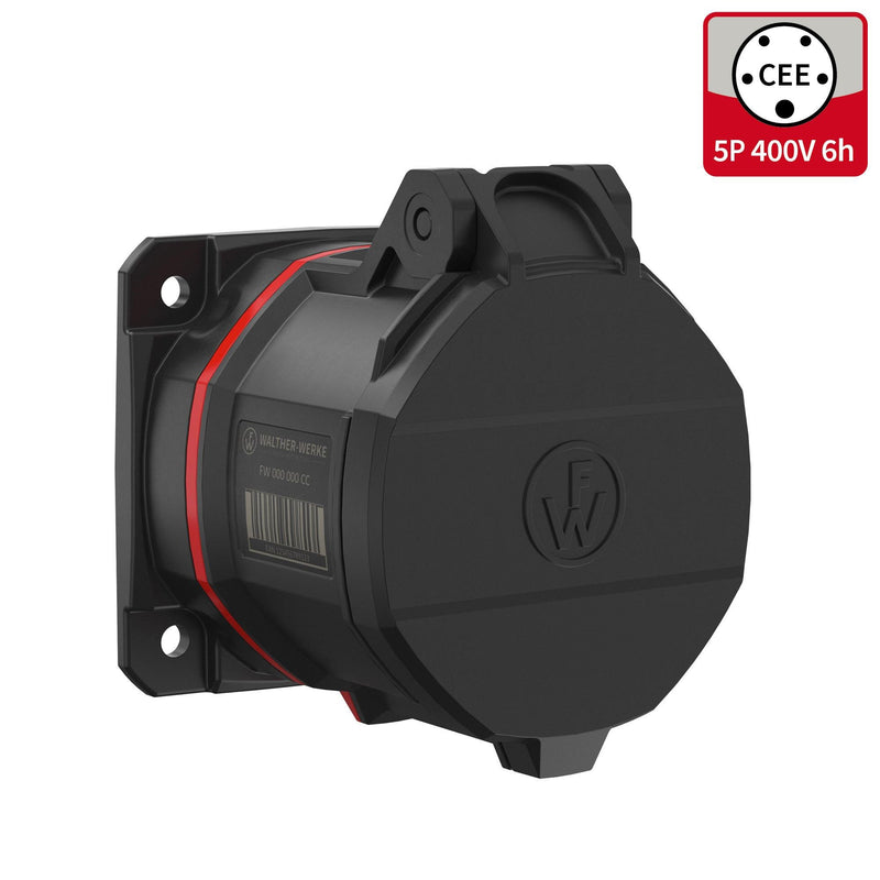 Walther Werke - CEE-Anbausteckdose (IEC 60309) CEE NEO Anbaudose FW430506SK gerade 32A 5P 6h