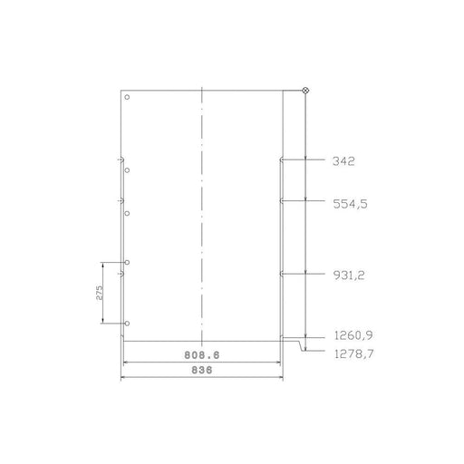 GSAB Elektrotechnik - Montageplatte für Verteilergehäuse Montageplatte 88M2000 H1208xB818 PVC6mm