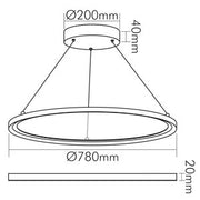 Nobile - Pendelleuchte LED Pendel-Panel 1587811012 830 DALI