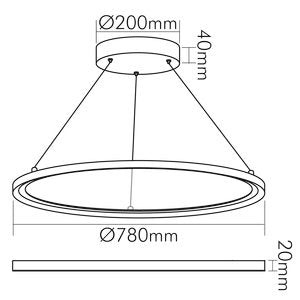 Nobile - Pendelleuchte LED Pendel-Panel 1587811012 830 DALI