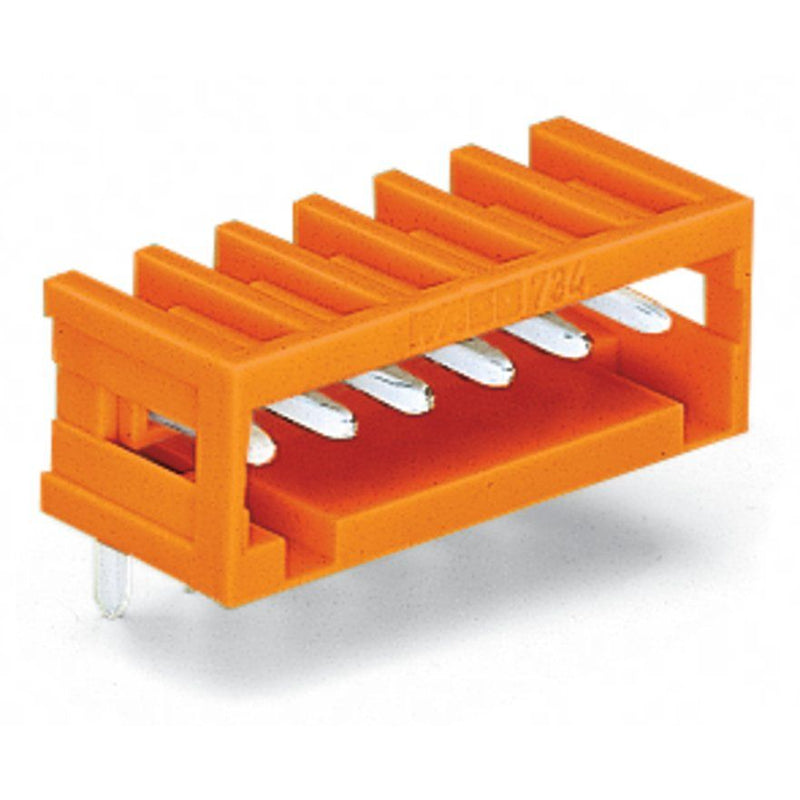 WAGO - Leiterplattensteckverbinder THT-Stiftleiste Lötstift 734-262 1,0x1,0,abgew.,or − 200 Stück