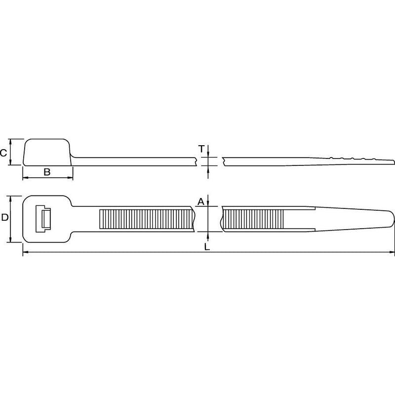 HellermannTyton - Kabelbinder LK5-W-BK 13,0x540 schwarz − 50 Stück