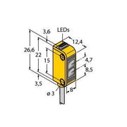 Turck - Lichttaster mit Hintergrundausblendung Opto Sensor Q12AB6FF50 W/30 Lichttaster − 1 Stück