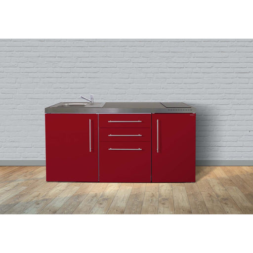 Stengel - Mini-Küche Miniküche Premiumline MPBR170GKFreBli2Sn Bordeauxrot