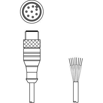 Leuze - Konfektioniertes Sensor-Aktor-Kabel Anschlussleitung KS S-M12-8A-P1-010