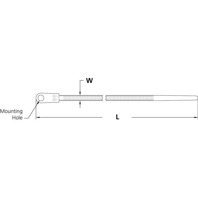 HellermannTyton - Kabelbinder Befestigungsbinder T50MR-PA66-BK (100) 4,6x215 schwarz − 35000 Stück