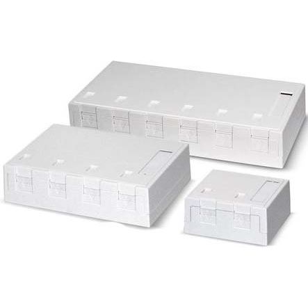 Dätwyler IT Infra - Kommunikationsanschlussdose Kupfer AP Dose für 2x Keyst.Modul 418035 o.Module rw RAL9010