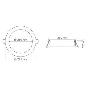 Nobile - Decken-/Wandleuchte LED-Panel Flat 1574081111 840, 350mA, titan