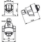 Telegärtner - Modularer Steckverbinder Anschlussdose 100022949 1xRJ45, Cat.6