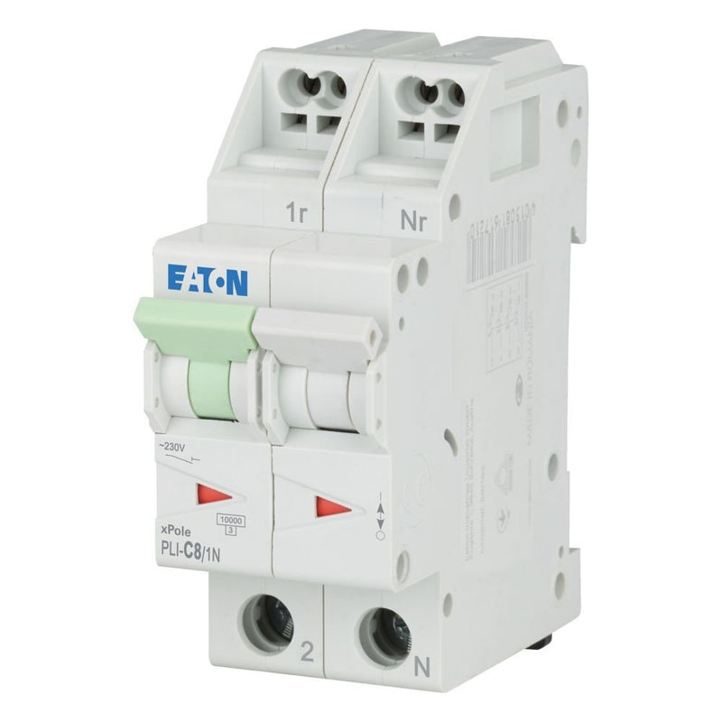 Eaton - Leitungsschutzschalter PLI-C8/1N C 8A, 1p+N Steckkl