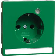Peha - Schalter-/Steckdosenkombination Steckdose SCHUKO grün H 95.6511.42 LED/4NA Beschriftungsf. LED