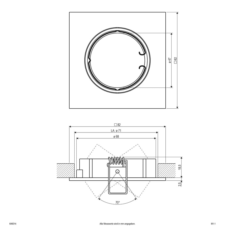 EVN Lichttechnik - Downlight/Strahler/Flutlicht NV EB-Leuchte 646 014 chr/mt 12V 50W GX5,3