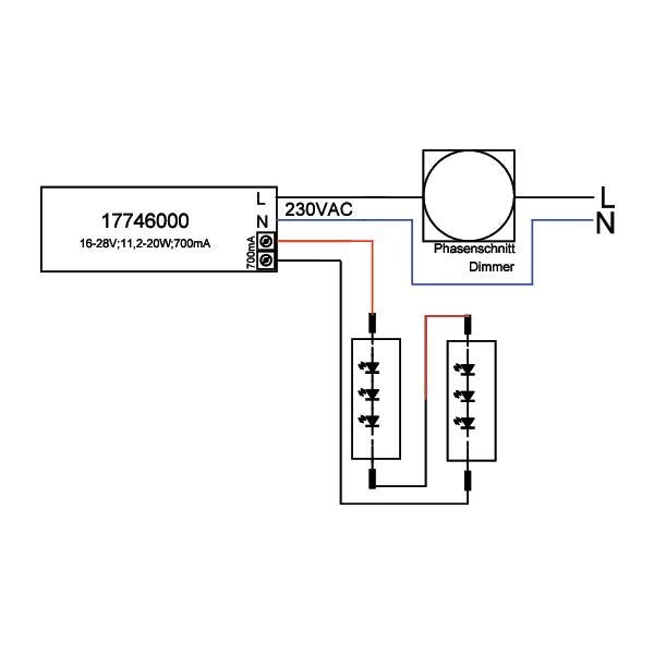 Brumberg Leuchten - LED-Betriebsgerät LED-Konverter 17746020 700mA Phasendimmbar