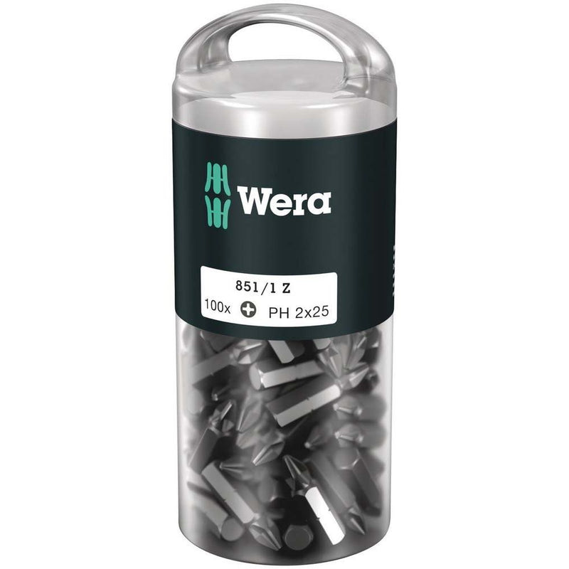 Wera - Bit-Set Phillips-Recess Bit 072441(VE100) PH 2x25mm