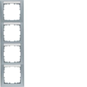 Berker - Abdeckrahmen Rahmen 4fach alu lack 10149959