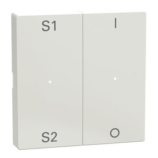 Merten - Abdeckung/Bedienelement für Installationsschalterprogramme Wippe pws/gl MEG5228-0319 2f,(Szene1/2,1/0)