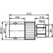 Telegärtner - Koax-Kupplung Adapter BNC-SMA (F-M) 100023643 50Ohm − 5 Stück