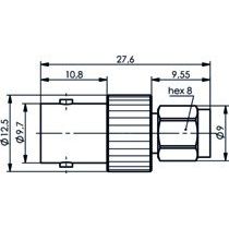 Telegärtner - Koax-Kupplung Adapter BNC-SMA (F-M) 100023643 50Ohm − 5 Stück
