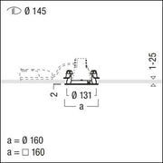 Zumtobel - Mechanisches Zubehör/Ersatzteile für Leuchten Installationsrahmen CAR EVO MQ1 FRAME SM