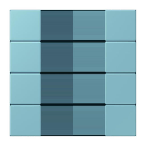 Jung - Abdeckung/Bedienelement für Installationsschalterprogramme Tastensatz 4fach LC 504 TSA 213 ceruleen moyen