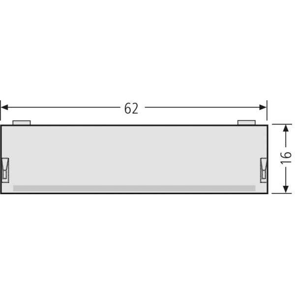 Renz Metallwaren - Bezeichnungsmaterial für Installationsschalterprogramme Namensschildabdeckung 97-9-82253 − 1 Stück