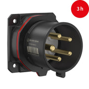 Walther Werke - CEE-Gerätestecker (IEC 60309) CEE NEO Anbaugerätestecker FW610503CC gerade 16A5P3h IP54 − 10 Stück