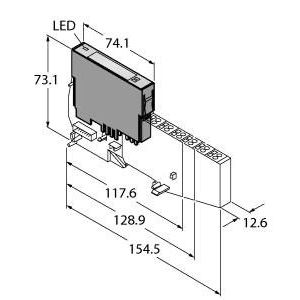 Turck - Feldbus, Dez. Peripherie - Funktions-/Technologie-Modul Elektronikmodul BL20-2RFID-A − 1 Stück