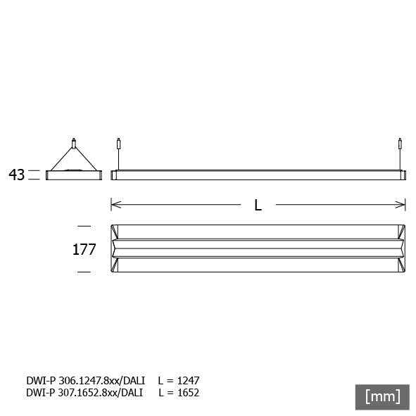 LTS Licht&Leuchten - Pendelleuchte LED-Pendelleuchte DWIP307.1652.830DAws 830, DALI, ws