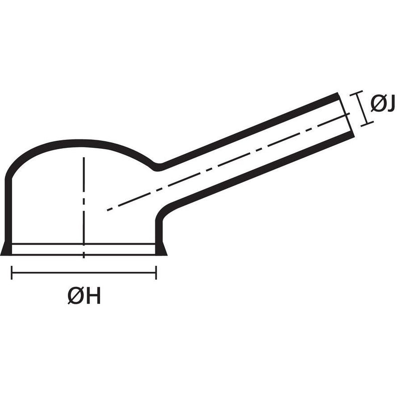 HellermannTyton - Aufteilkappe Warmschrumpfformteil 1136-1-G PO-X BK 3:1, schwarz