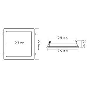 Nobile - Decken-/Wandleuchte LED-Panel Flat 1574071112 830, 350mA, titan