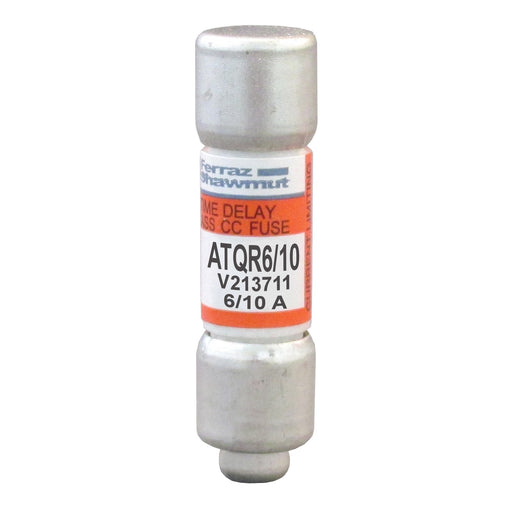 Mersen - Zylindrische Sicherung Sicherungseinsatz Class CC ATQR6/10 T ATQR 10x38 0,6A − 10 Stück