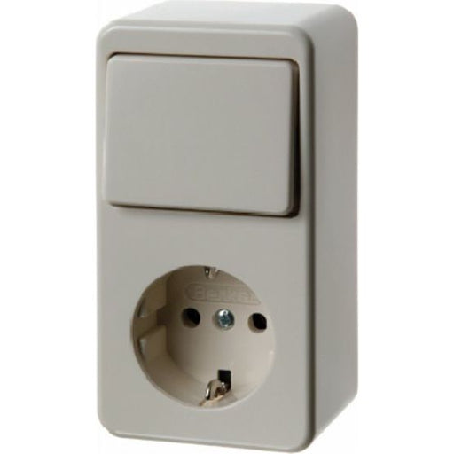 Berker - Schalter-/Steckdosenkombination Kombination/Steckdose ws 479640 Wippschalter, AP