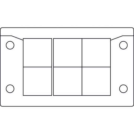 Icotek - Einführungsflansch für Kleingehäuse/Schaltschrank Kabeleinführungsleiste KEL-U 10/6 schwarz − 10 Stück