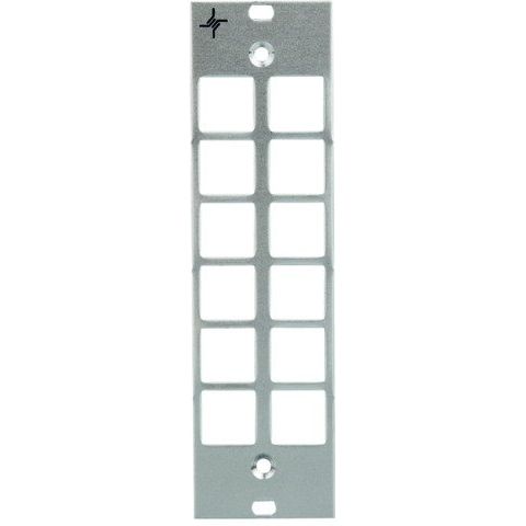 Telegärtner - Moduleinsatz für Patchpanel LWL Teilfrontplatte 3HE/7TE 100021457 eloxiert, 6xSC-D