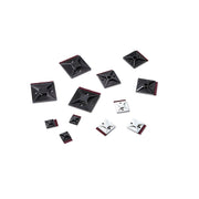 HellermannTyton - Befestigungssockel und -element für Kabelbinder Klebesockel MB5APT-A-PA66-BK 38x38mm sw − 100 Stück