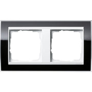 Gira - Abdeckrahmen 2fach 0212733 klar schwarz