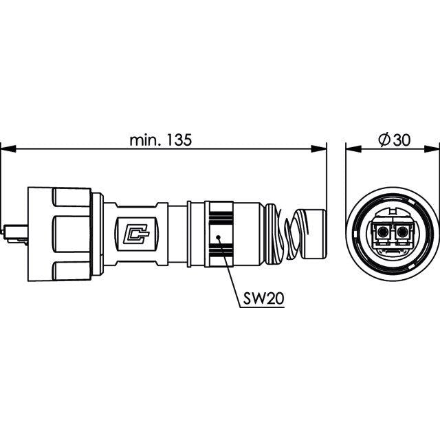 Telegärtner - LWL-Steckverbinder STX V1 LC-D Steckerset 100007571 SM Knickschutz