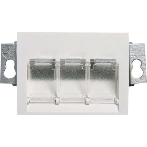 Telegärtner - Kommunikationsanschlussdose Kupfer Modul-Aufnahme 3-fach 100022170 55x41, für GB2/3 − 5 Stück
