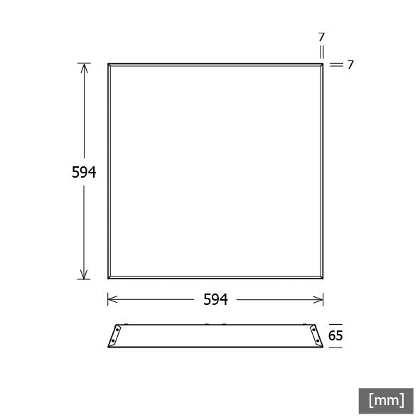 LTS Licht&Leuchten - Decken-/Wandleuchte LED-Einlegeleuchte PLL-ECO594.0600.30.1 3000K