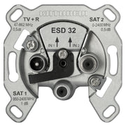 Kathrein - Antennensteckdose SAT-Steckdose 3fach ESD 32 Einzeldose, Twin