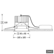LTS Licht&Leuchten - Downlight/Strahler/Flutlicht LED-Einbaudownlight FLIQ 200.2027.01D ws weiß 2700K