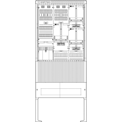 ABN - Zähler-Komplettschrank Zähleranschlusssäule SZ207ZA2512 2 ZPTSG APZ 5pol