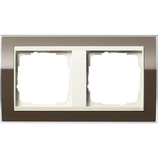 Gira - Abdeckrahmen 2fach 0212761 klar braun