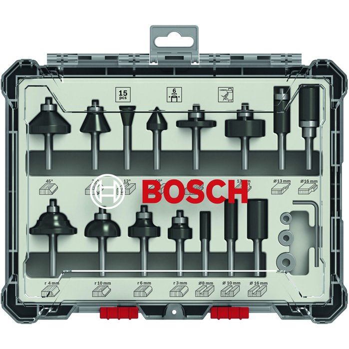 Bosch - Werkzeugset PRO Nutfräser-Set, 2607017471 gemischt Schaft 6 mm