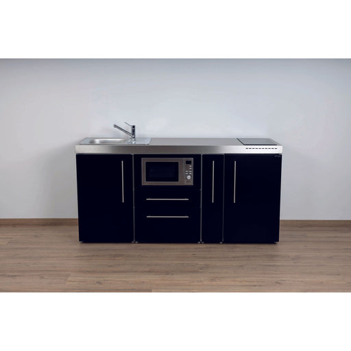 Stengel - Mini-Küche Miniküche Premiumline MPMSM180AKSGKFrBl2Sn Schwarz matt