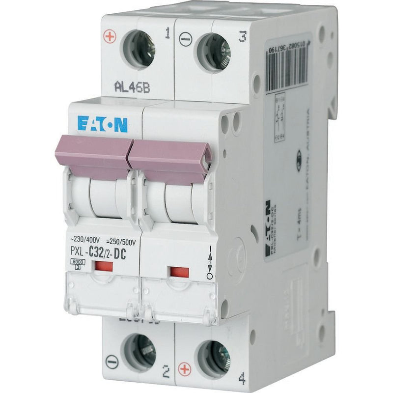 Eaton - Leitungsschutzschalter PXL-C32/2-DC 32A,2p,Steckkl.C, DC